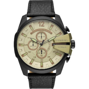 Diesel Mens Analogue Quartz Watch With Leather Strap DZ4495